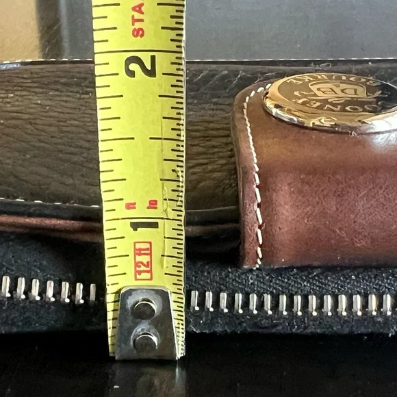 Dooney & Bourke Black and Brown Leather Long Zipper Wallet - Picture 7 of 7